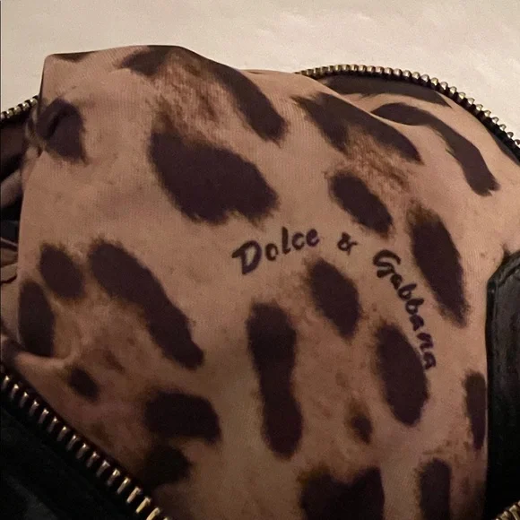 Dolce Gabbana Wristlet Clutch in Denim Blue Leopard Print - Picture 9 of 9